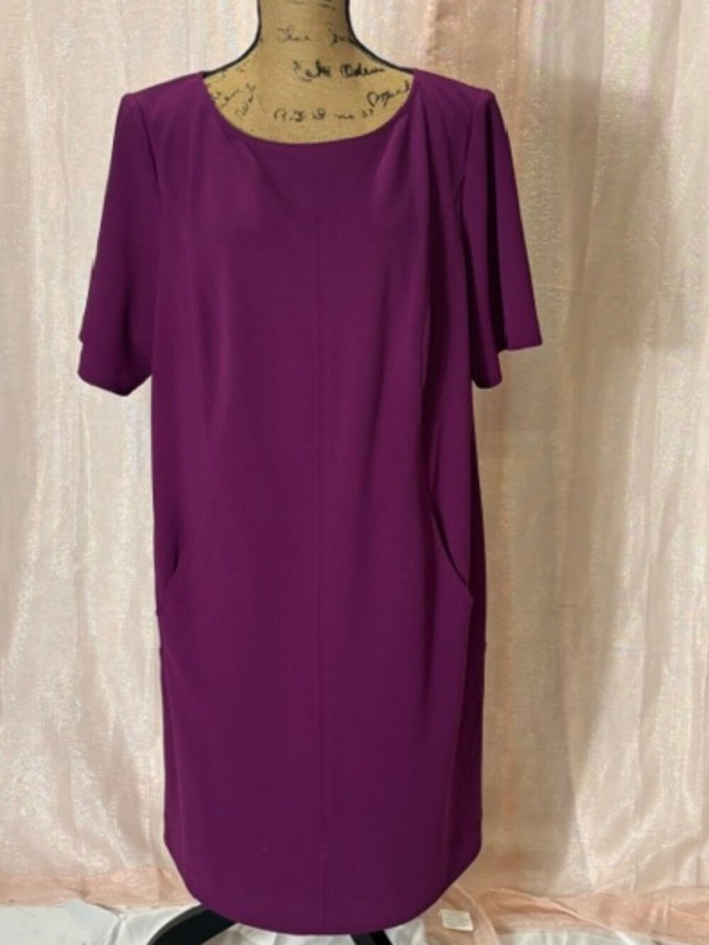 Deep Violet Sheath Dress